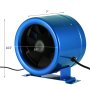 VEVOR 10" 250mm Inline Duct Fan w/Speed Controller Exhaust Blower Extractor Fume Ventilation