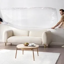 Plastic Couch Cover 4 Mil Clear Thicker Couch Cover for Moving 92 x 62 x 42 inch