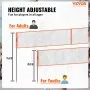 VEVOR 4-Way Volleyball Net, Adjustable Height Badminton Net Set for Backyard Beach Lawn, Outdoor Portable Volleyball Net with Carrying Bag, 4 Square Quick Assemble Game Set For Kids And Adults