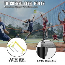 VEVOR 4-Way Volleyball Net Adjustable Volleyball Game Set with Ball Carry Bag
