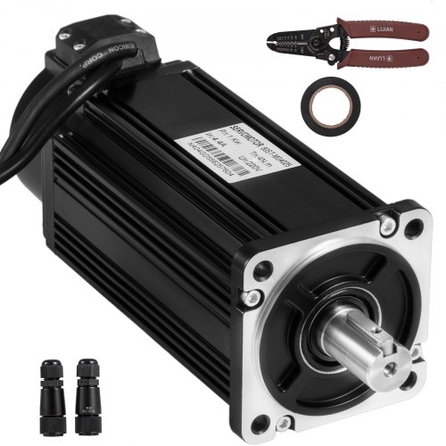 Servomotor 1kw 4nm Ac Servo Cnc 2500prm Hoja de acero de procesamiento de cobre puro