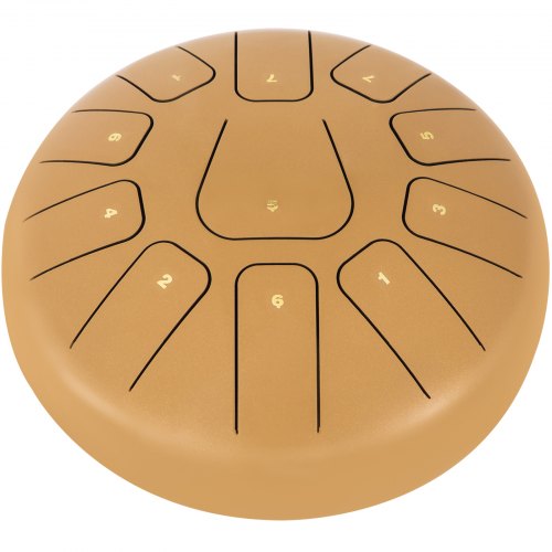 Steel Tongue Drum 10" 11notes Percussion Instrument W/ Bag Mallets Finger Picks