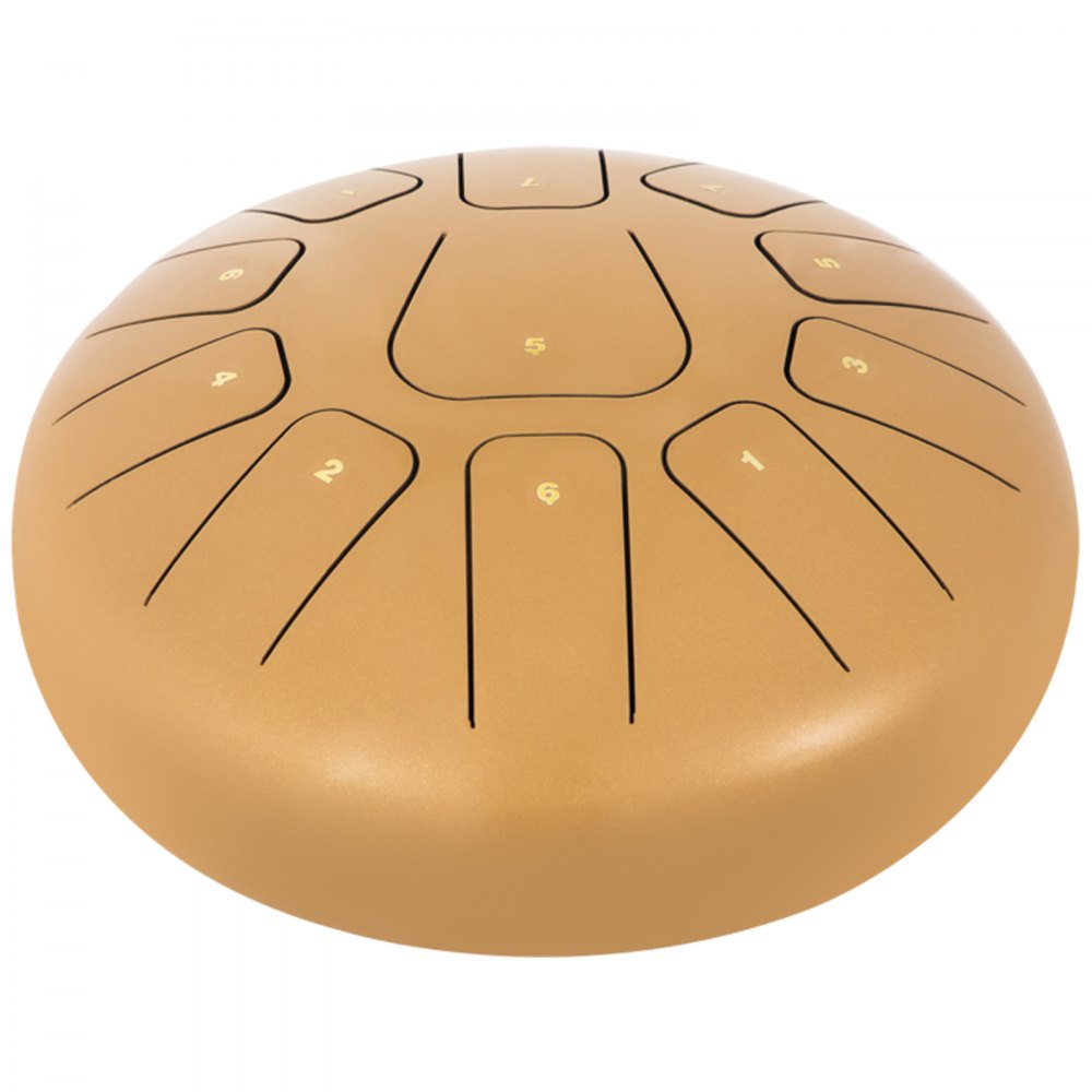VEVOR Steel Tongue Drum 11 Notes 10 inches Percussion Instrument with Bag, Book, Mallets, Finger Picks