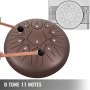 VEVOR Steel Tongue Drum 11 Notes 10 inches Percussion Instrument with Bag, Book, Mallets, Finger Picks