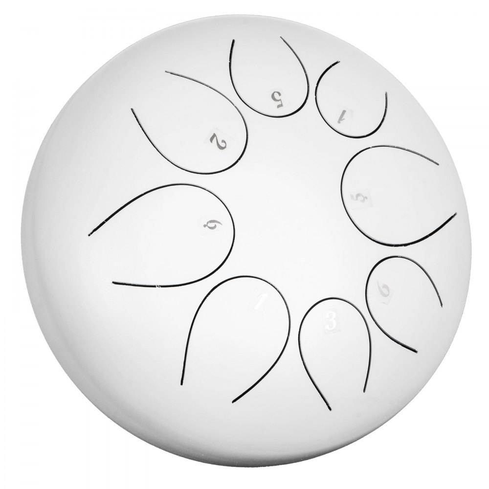 Steel Tongue Drum 8 Notes 10 inches Percussion Instrument with Bag, Book, Mallets