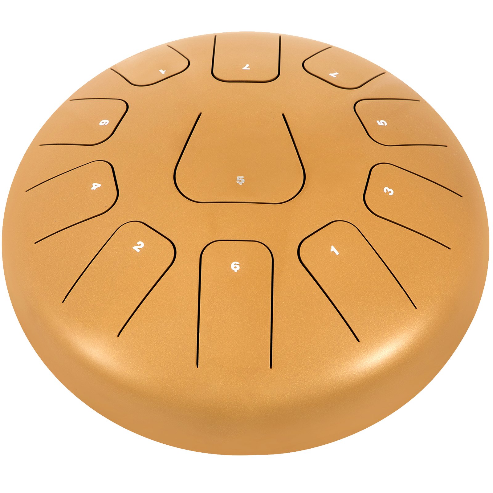 12" Steel Tongue Drum 11 Notes Handpan Hand Tankdrum Music Book C Major Mallets