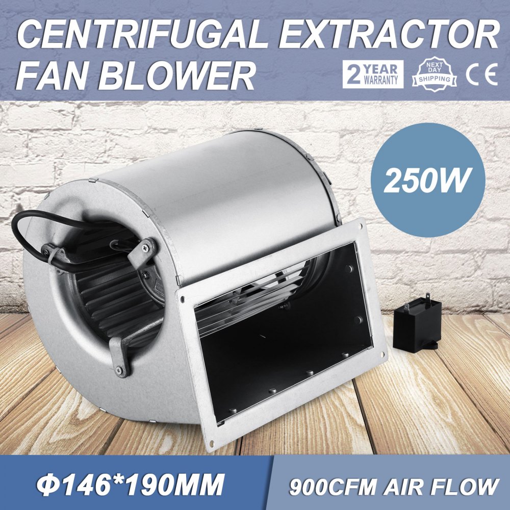 VEVOR 250W Centrifugal Blower Fan Fireplaces Pellet Stove Axial Room Spiral