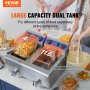 VEVOR Commercial Electric Deep Fryer Countertop Deep Fryer with Dual Tanks 6000W