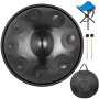 VEVOR Handpan In D Minor 9 Notes 22 inches Steel Hand Drum with Soft Hand Pan Bag Hand Pan Steel Drum 2 (22" (56cm) Black&Gray (d Minor) 9 Notes (d3 A Bb C D E F G A)