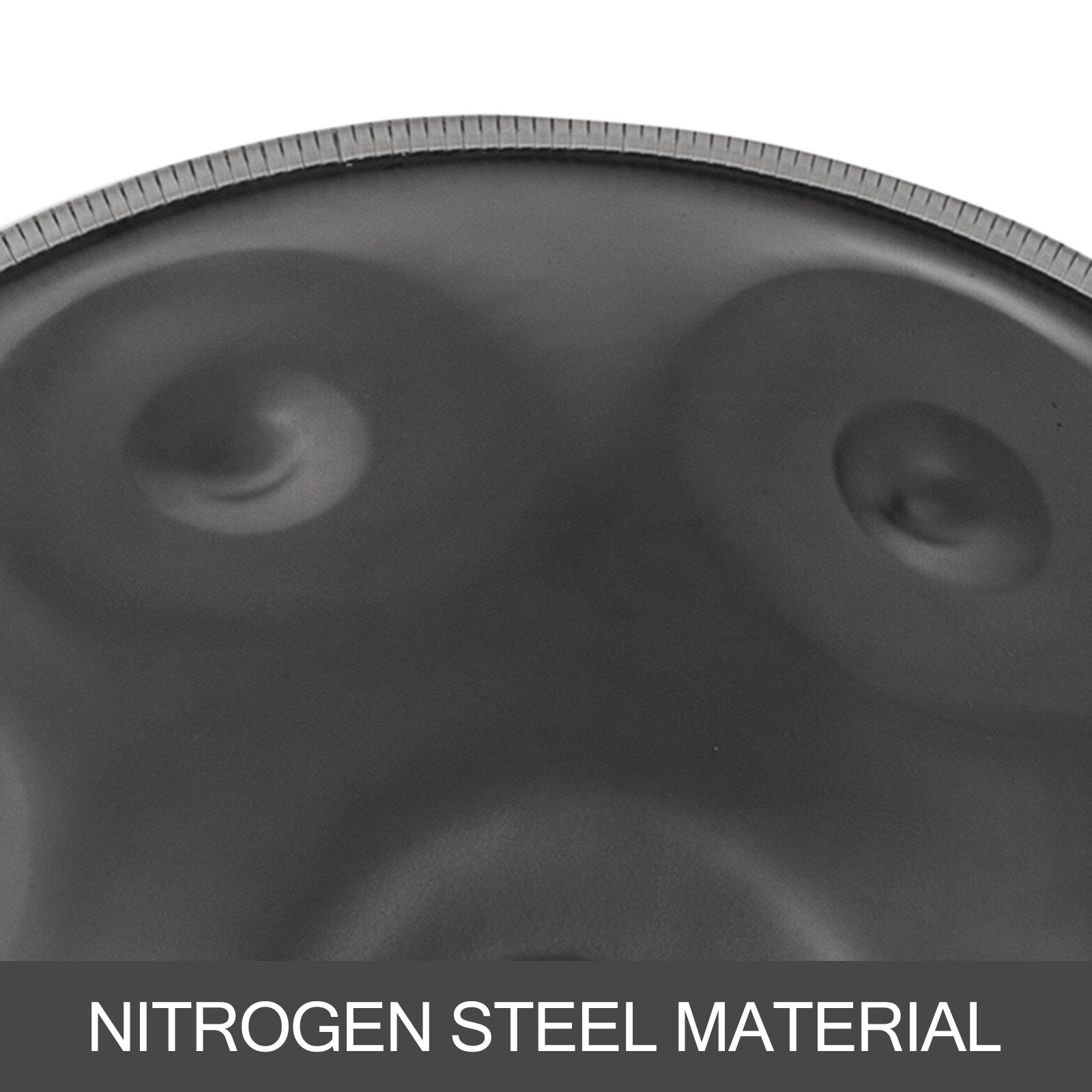 VEVOR Handpan 9 Notes D Minor Handpan Drum 21.9 Inches (55.6cm) In Diameter Hangdrum Instrument Hand Pan Hand Drum D Minor 9 Notes (d3 A Bb C D E F G A) Hang Drum Steel Hand Drum with Extra Mbira