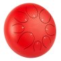 VEVOR Steel Tongue Drum - 8 Notes 8 inches - Percussion Instrument - Handpan Drum with Bag, Book, Mallets, Finger Picks (Red)