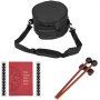 VEVOR Steel Tongue Drum - 8 Notes 8 inches - Percussion Instrument - Handpan Drum with Bag, Book, Mallets, Finger Picks (Red)