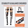VEVOR Drywall Stilts Aluminum Tool Stilts 24''-40'' Adjustable Painting Black