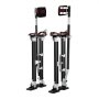 VEVOR Drywall Stilts, 61-101.6 cm Adjustable Aluminum Tool Stilts with Protective Knee Pads, Durable and Non-slip Work Stilts for Sheetrock Painting, Walking, Taping, Black