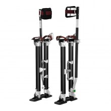 VEVOR Drywall Stilts, 61-101.6 cm Adjustable Aluminum Tool Stilts with Protective Knee Pads, Durable and Non-slip Work Stilts for Sheetrock Painting, Walking, Taping, Black