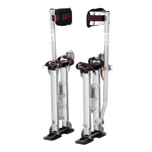 VEVOR Drywall Stilts, 18''-30'' Adjustable Aluminum Tool Stilts with Protective Knee Pads
