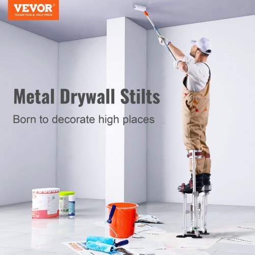 VEVOR Drywall Stilts Aluminum Tool Stilts 18''-30'' Adjustable Painting Taping