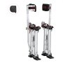 adjustable VEVOR drywall stilts with black padded straps and support springs, extra padding included.