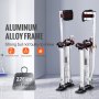 aluminum alloy VEVOR drywall stilts with 228lbs load capacity, unbreakable, light, and corrosion-proof