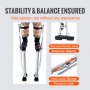 VEVOR Drywall Stilts, 61 cm-102 cm Adjustable Aluminum Tool Stilts with Protective Knee Pads, Durable and Non-slip Work Stilts for Sheetrock Painting, Walking, Taping, Silver