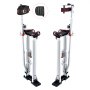 VEVOR Drywall Stilts, 61 cm-102 cm Adjustable Aluminum Tool Stilts with Protective Knee Pads, Durable and Non-slip Work Stilts for Sheetrock Painting, Walking, Taping, Silver