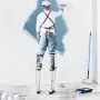VEVOR Drywall Stilts, 24''-40'' Adjustable Aluminum Tool Stilts with Protective Knee Pads, Durable and Non-slip Work Stilts for Sheetrock Painting, Walking, Taping, Silver
