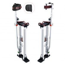 VEVOR Drywall Stilts, 24''-40'' Adjustable Aluminum Tool Stilts with Protective Knee Pads, Durable and Non-slip Work Stilts for Sheetrock Painting, Walking, Taping, Silver