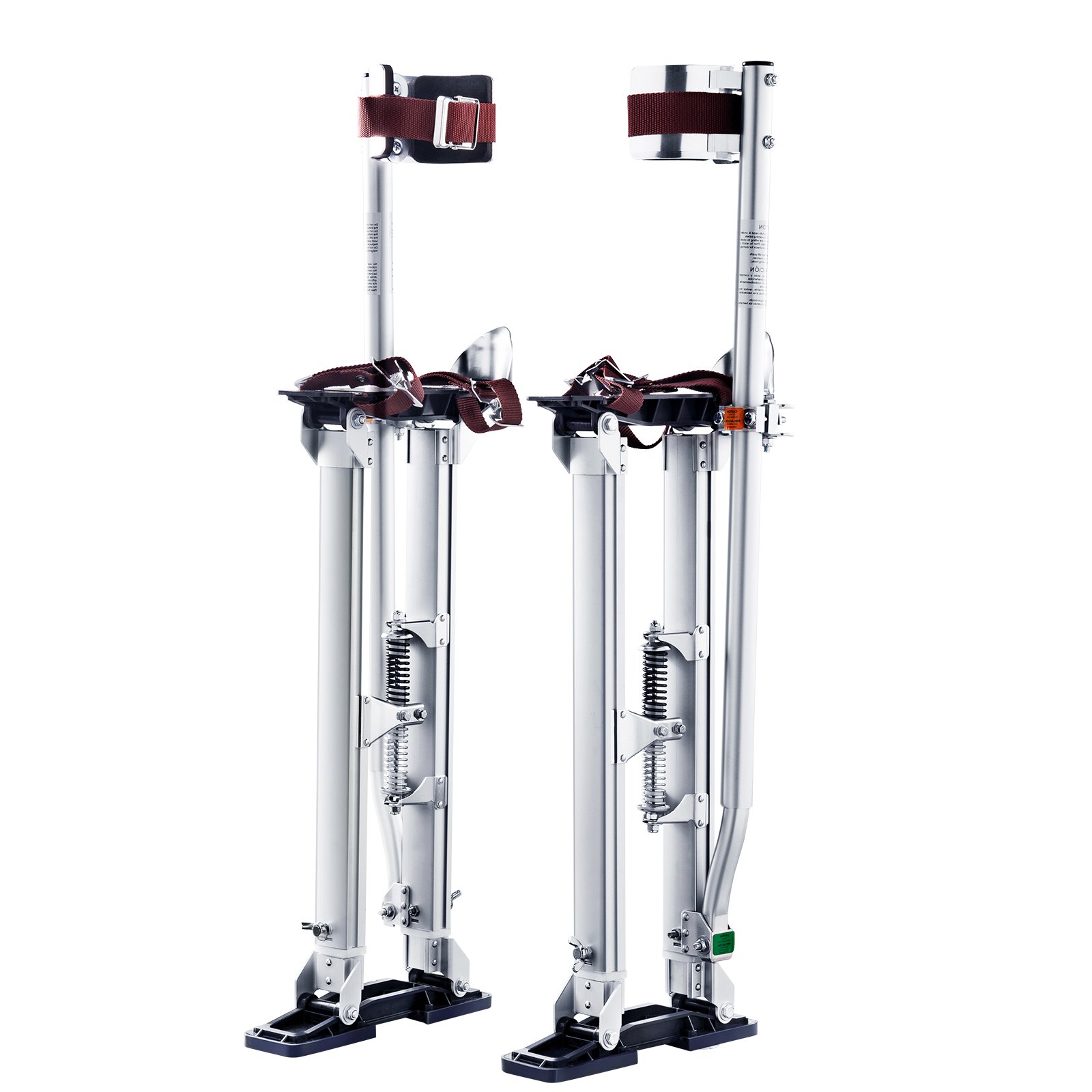 VEVOR Drywall Stilts, 24''-40'' Adjustable Aluminum Tool Stilts with Protective Knee Pads, Durable and Non-Slip Work Stilts for Sheetrock Painting, Walking, Taping, Silver