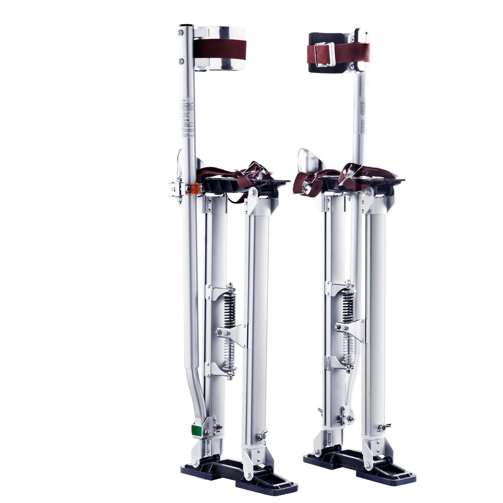 VEVOR Drywall Stilts, 24''-40'' Adjustable Aluminum Tool Stilts with Protective Knee Pads, Durable and Non-slip Work Stilts for Sheetrock Painting, Walking, Taping, Silver
