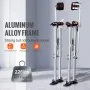 VEVOR drywall stilts with aluminum alloy frame, 228 lbs load capacity, corrosion-proof, unbreakable.