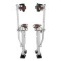 VEVOR Drywall Stilts, 409-613 mm Adjustable Aluminum Painter Stilts, 103 kg Load Capacity, Non-Slip Rubber Feet, Dual Spring Shock Absorption, Comfortable Leg Straps for Painting, Decoration,Silver