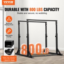 VEVOR Dip Bar, 363 kg Capacity, Heave Duty Dip Stand Station with Adjustable Height, Fitness Workout Dip Bar Station Stabilizer Parallette Push Up Stand, Parallel Bars for Strength Training Home Gym