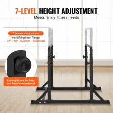 VEVOR Dip Bar, 800 lbs Capacity, Heave Duty Dip Stand Station with Adjustable Height, Fitness Workout Dip Bar Station Stabilizer Parallette Push Up Stand, Parallel Bars for Strength Training Home Gym