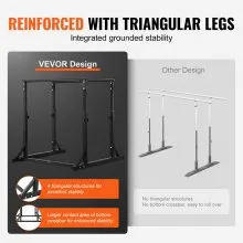 VEVOR Dip Bar, 800 lbs Capacity, Heave Duty Dip Stand Station with Adjustable Height, Fitness Workout Dip Bar Station Stabilizer Parallette Push Up Stand, Parallel Bars for Strength Training Home Gym