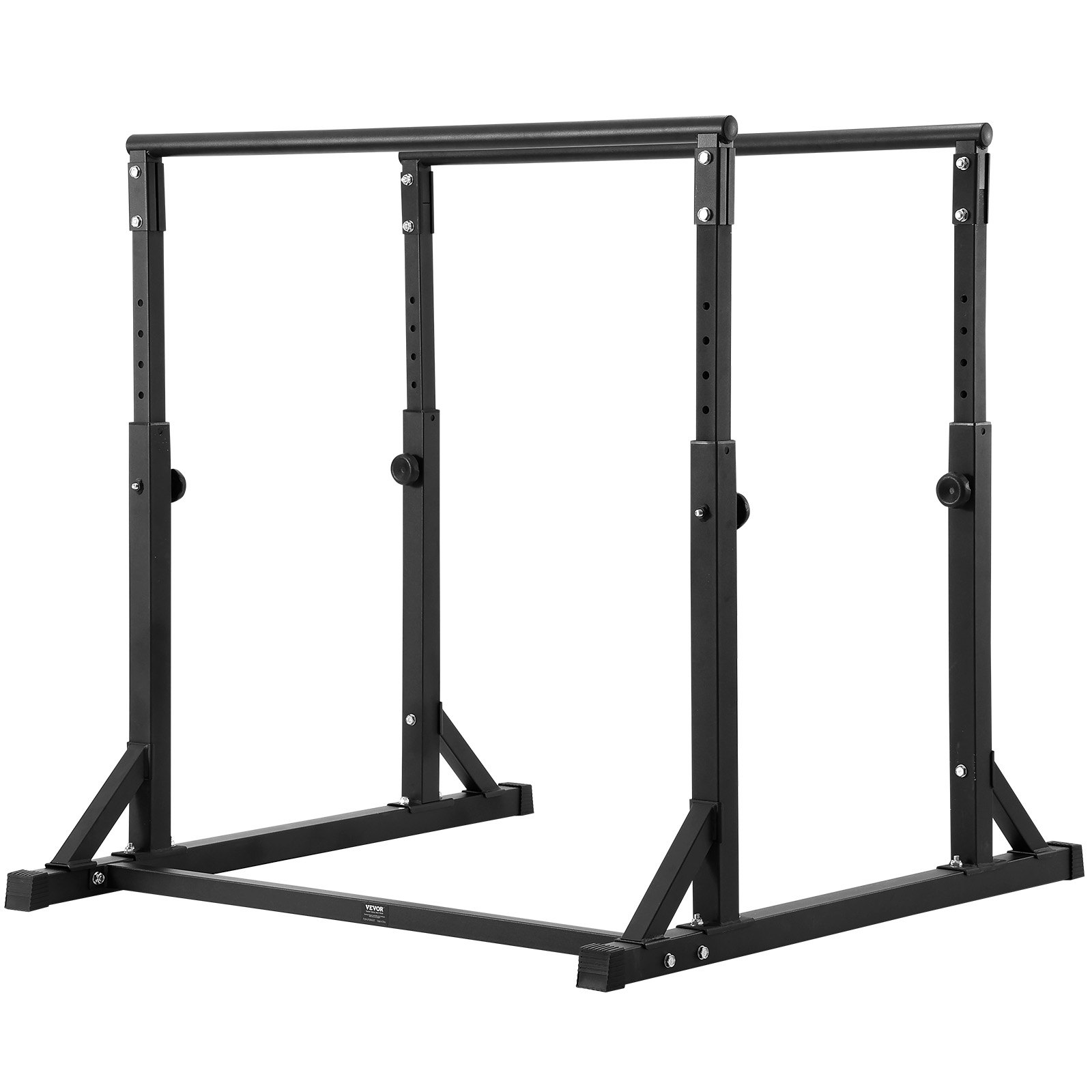 VEVOR dip bar adjustable and sturdy steel frame for fitness and strength training.