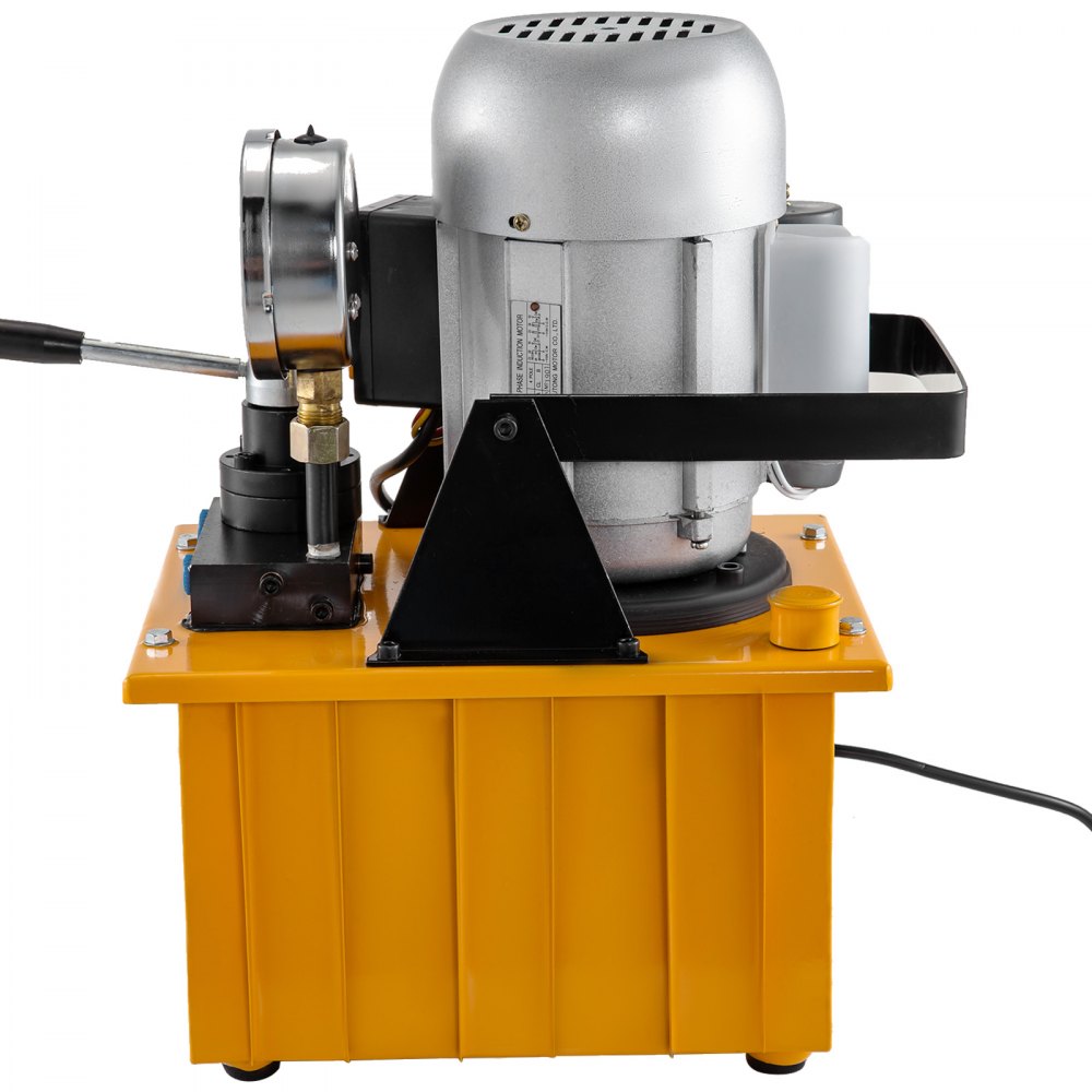 VEVOR Electric Driven Hydraulic Pump 750W Manual Valve 10152 PSI, Electric Driven Hydraulic Pump Double Acting High Rotating Speed 8L Oil Storing