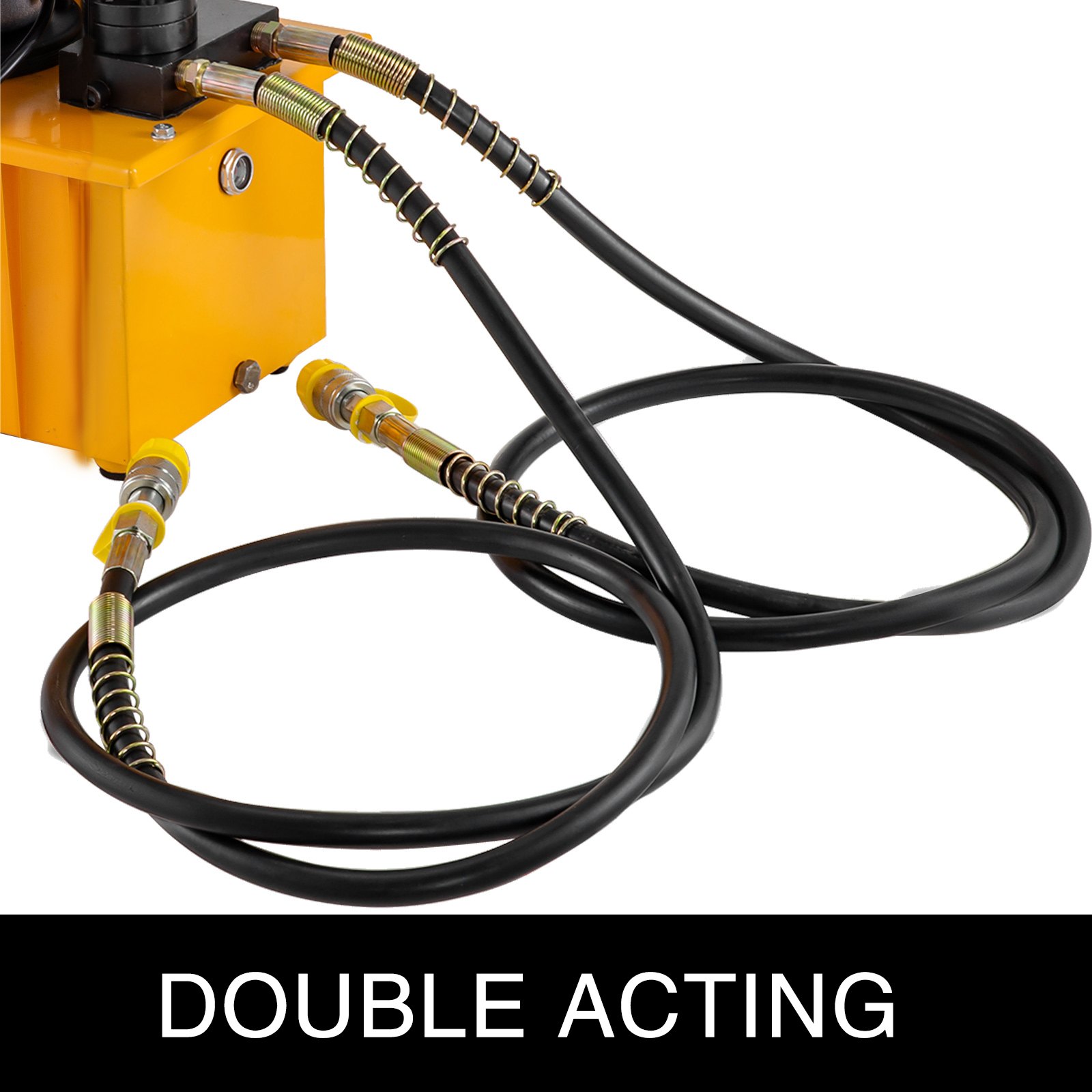 VEVOR Electric Driven Hydraulic Pump 750W Manual Valve 10152 PSI, Electric Driven Hydraulic Pump Double Acting High Rotating Speed 8L Oil Storing