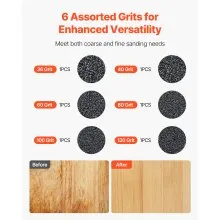 VEVOR Sanding Belts 2″ x 42″ 6PCS Belt Sander Sanding Belts with Assorted Grits