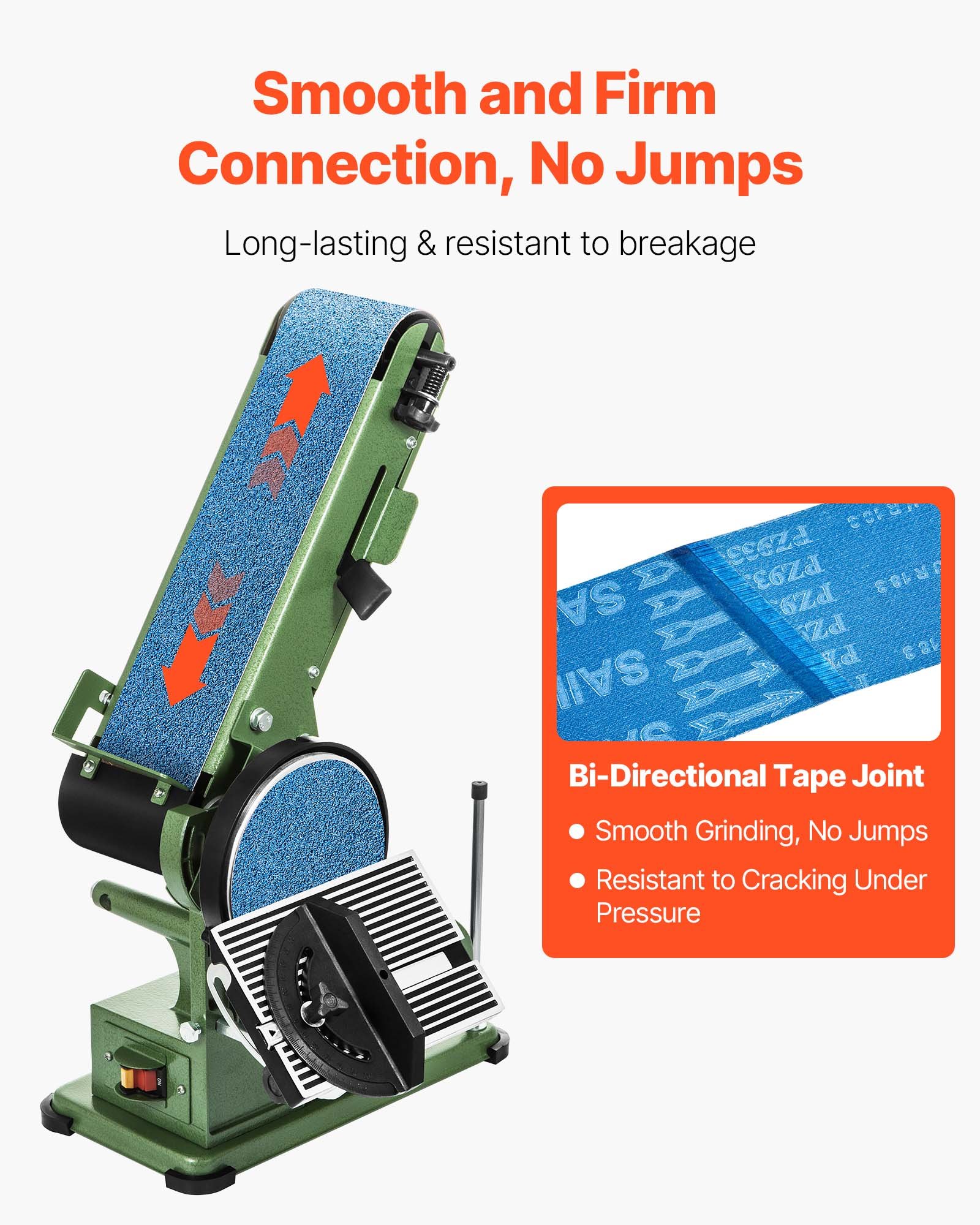 VEVOR Sanding Belts, 100 x 915mm Belt Sander Sanding Belts, 10PCS (2 of Each 40 60 80 120 240 Grits) Zirconia for Knife Sharpening, Metal Polishing, Stainless Steel, Nickel Alloy Finishing