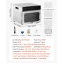 VEVOR Food Dehydrator Machine, 6 Stainless Steel Trays, 400W Electric Food Dryer with Adjustable Temperature & 24-Hour Timer, Freeze Dryer for Jerky, Meat, Fruit, Vegetables, Herbs, Dog Treats