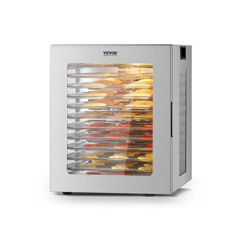 12 Trays Food Dehydrator Machine Stainless Steel 850W Jerky Meat Fruit Drying