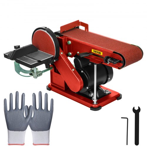 VEVOR Belt Disc Sander 4x36inch and 6inch Disc, Benchtop Disc Sander 375W,Disc Combo Sander with Built-In Dust Collection,Bench Sander for Woodworking