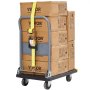 VEVOR Ratchet Tie Down Straps (4PK), 5000 lb Break Strength, Double J Hook Includes 4 Premium 2" x 15' Rachet Tie Downs with Padded Handles, for Moving Securing Cargo, Appliances, Lawn Equipment