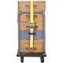 VEVOR Ratchet Tie Down Straps (4PK), 5000 lb Break Strength, Double J Hook Includes 4 Premium 2" x 15' Rachet Tie Downs with Padded Handles, for Moving Securing Cargo, Appliances, Lawn Equipment