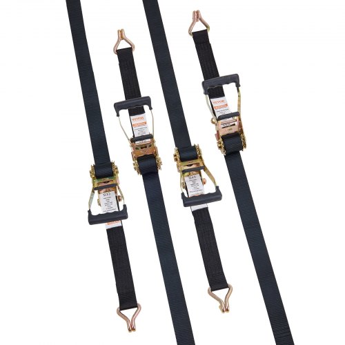 VEVOR 4-Pack Ratchet Tie Down Straps - 1” X 15’, 2200 Lbs Capacity, Heavy Duty