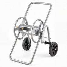 Carrete portamangueras VEVOR, con capacidad para hasta 53 m de manguera de 1,6 cm (manguera no incluida), herramientas móviles con ruedas para manguera de jardín, acero resistente con recubrimiento en polvo, ideal para plantar al aire libre, jardín, patio y césped.