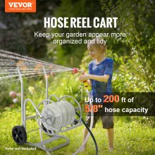 VEVOR Hose Reel Cart 200ft. Heavy Duty Garden Water Yard Planting w/ Wheels