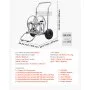 VEVOR Water Hose Reel Cart, 6096/9144 cm High-Pressure Garden Hose Cart, Hoses Reel Carts with Two Wheels, Handle & Heavy-Duty Mesh Storage Basket, Dual-Purpose Portable Hoses Reels for Garden, Car