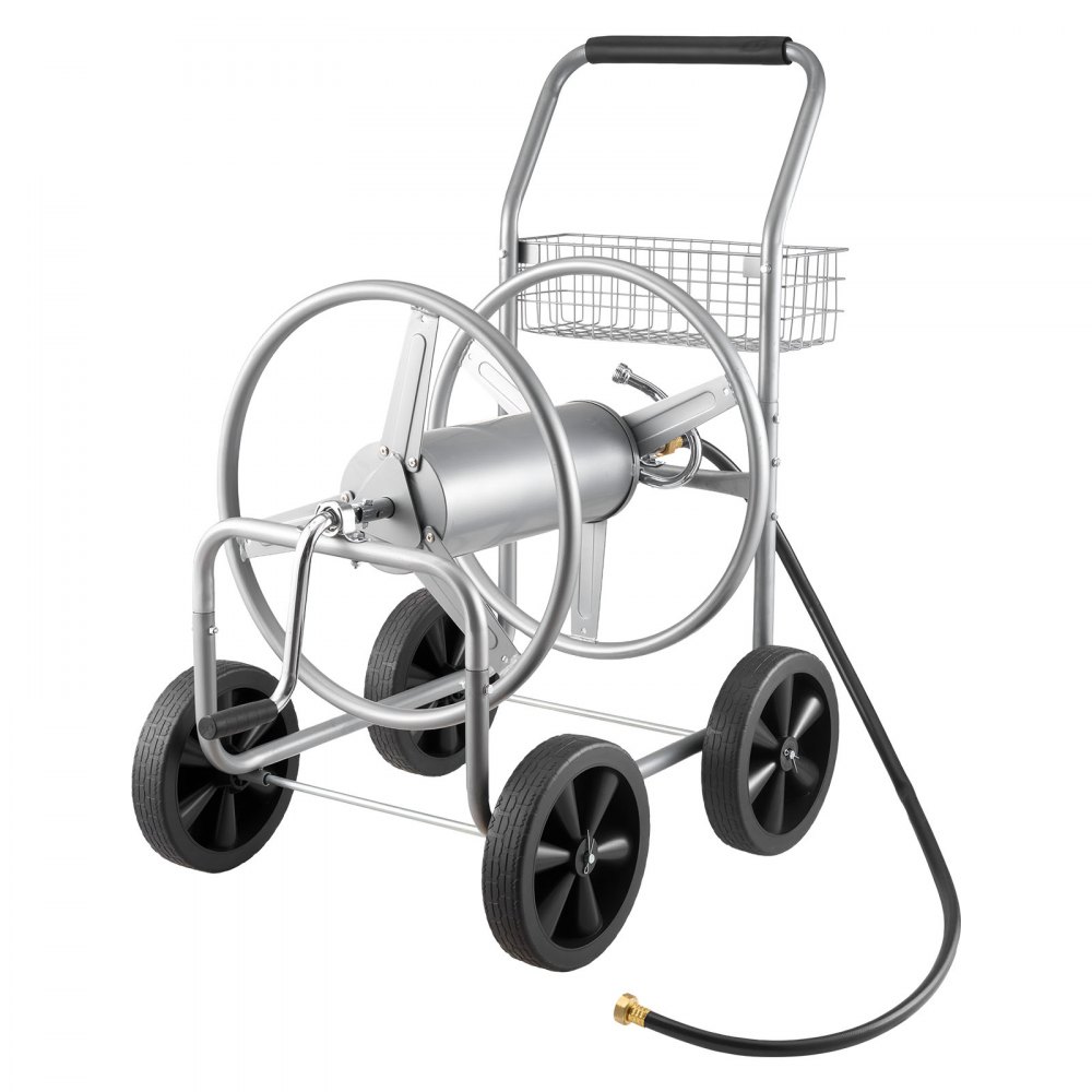 VEVOR Hose Reel Cart 250ft. Heavy Duty Garden Water Yard Planting w/ Basket