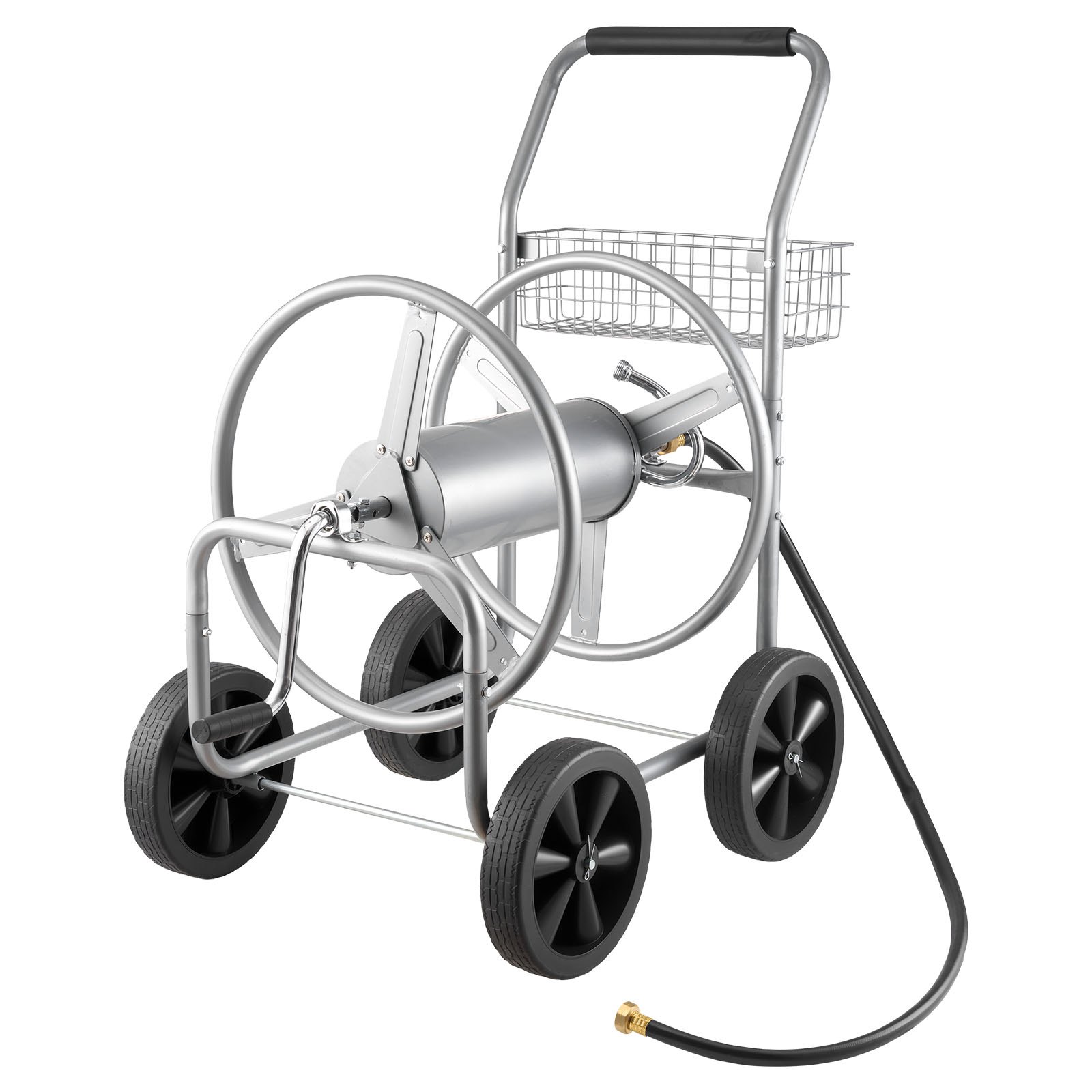 VEVOR Hose Reel Cart 250ft. Heavy Duty Garden Water Yard Planting w/ Basket